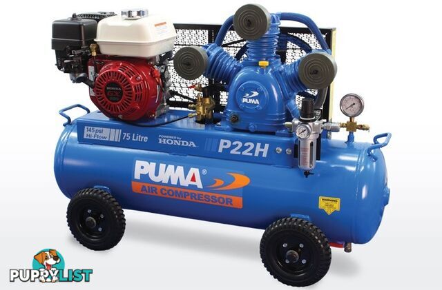 Air Compressor 75 Litres Honda Petrol Puma PU P22H