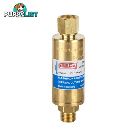 Flashback Arrestor Oxygen High Flow Regulator End 5/8-18 UNF Resettable