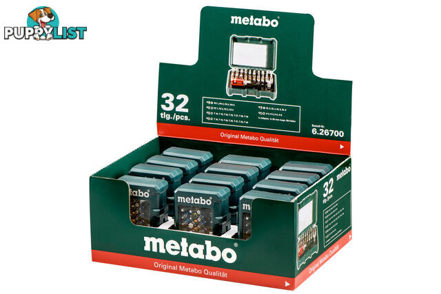 32 Piece Bit Assortment Bit Box Metabo 626700000