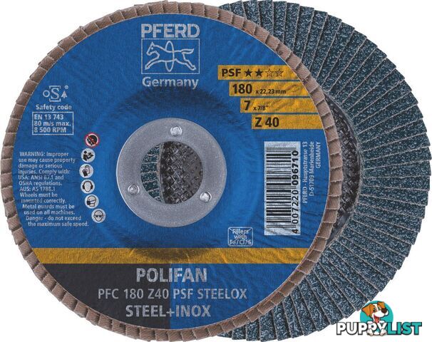 Polifan Flap Disc 180mm 7" 40G GP Zirconia 67764185