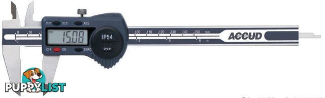 150mm Dual Scale Digital IP54 Caliper Accud AC-111-006-11