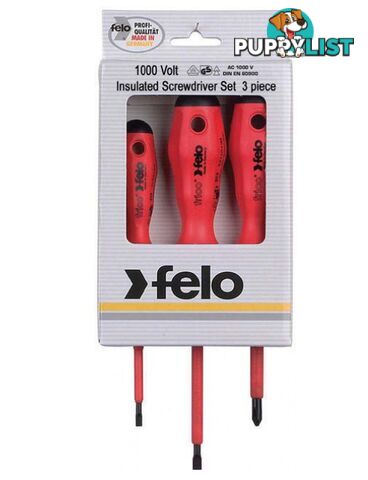 FELO 1000V VDE SCREWDRIVER SET 3PC 51393114