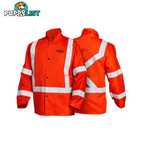 High Visibility FR Orange Jacket With Reflective Stripes - LARGE K4692-L