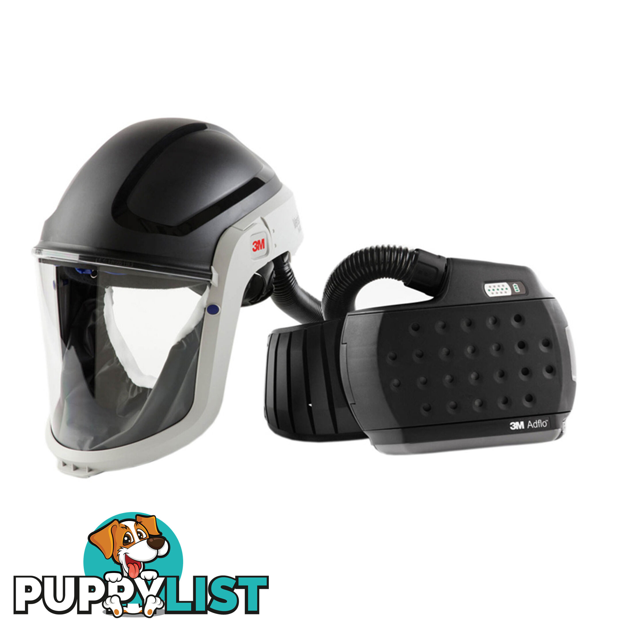 M-Series Face Shield & Safety Helmet M-307 with Heavy-Duty Adflo PAPR Respirator 3Mâ¢ 890307HD