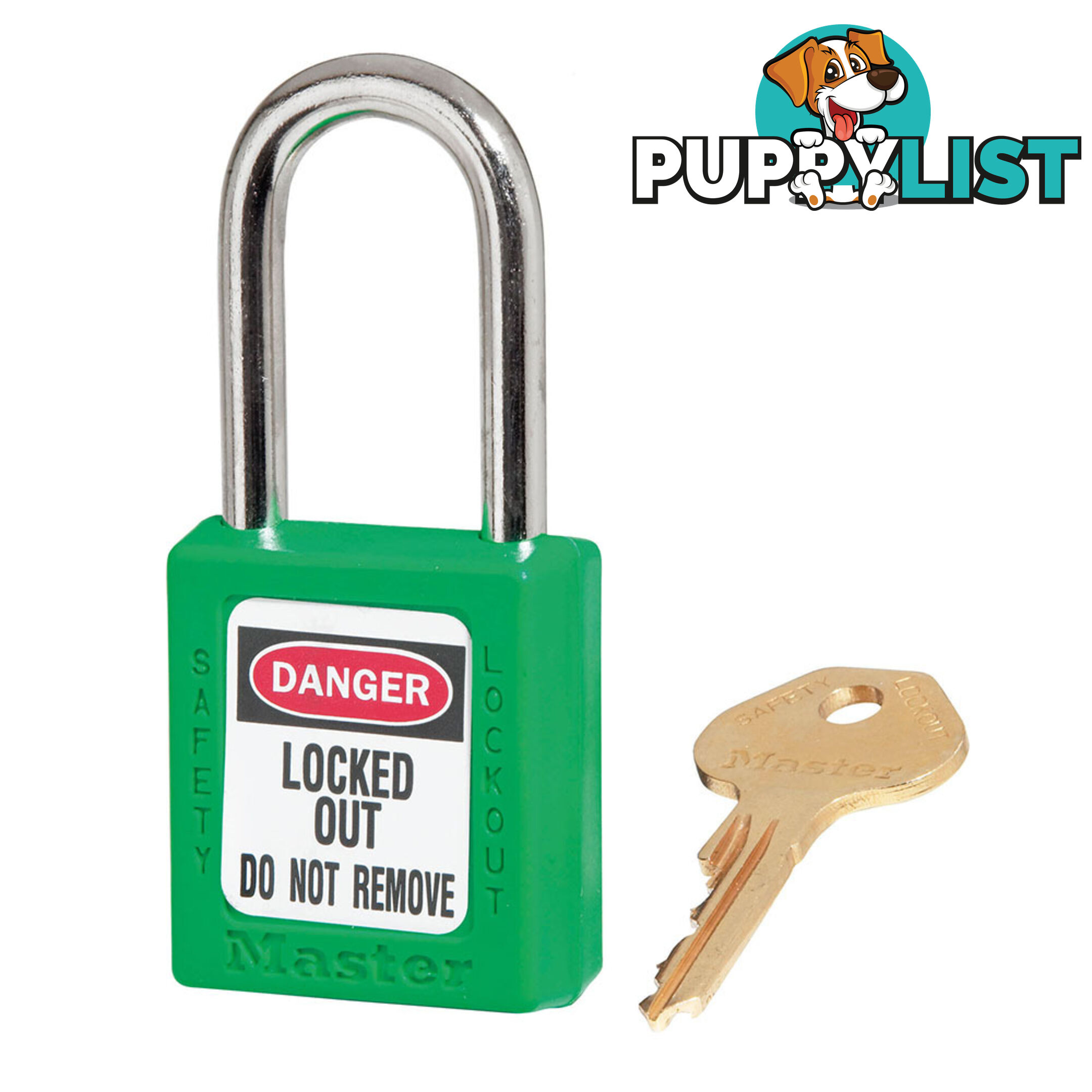 Green Zenex Safety Padlocks 38mmX38mm Masterlock 410GRN