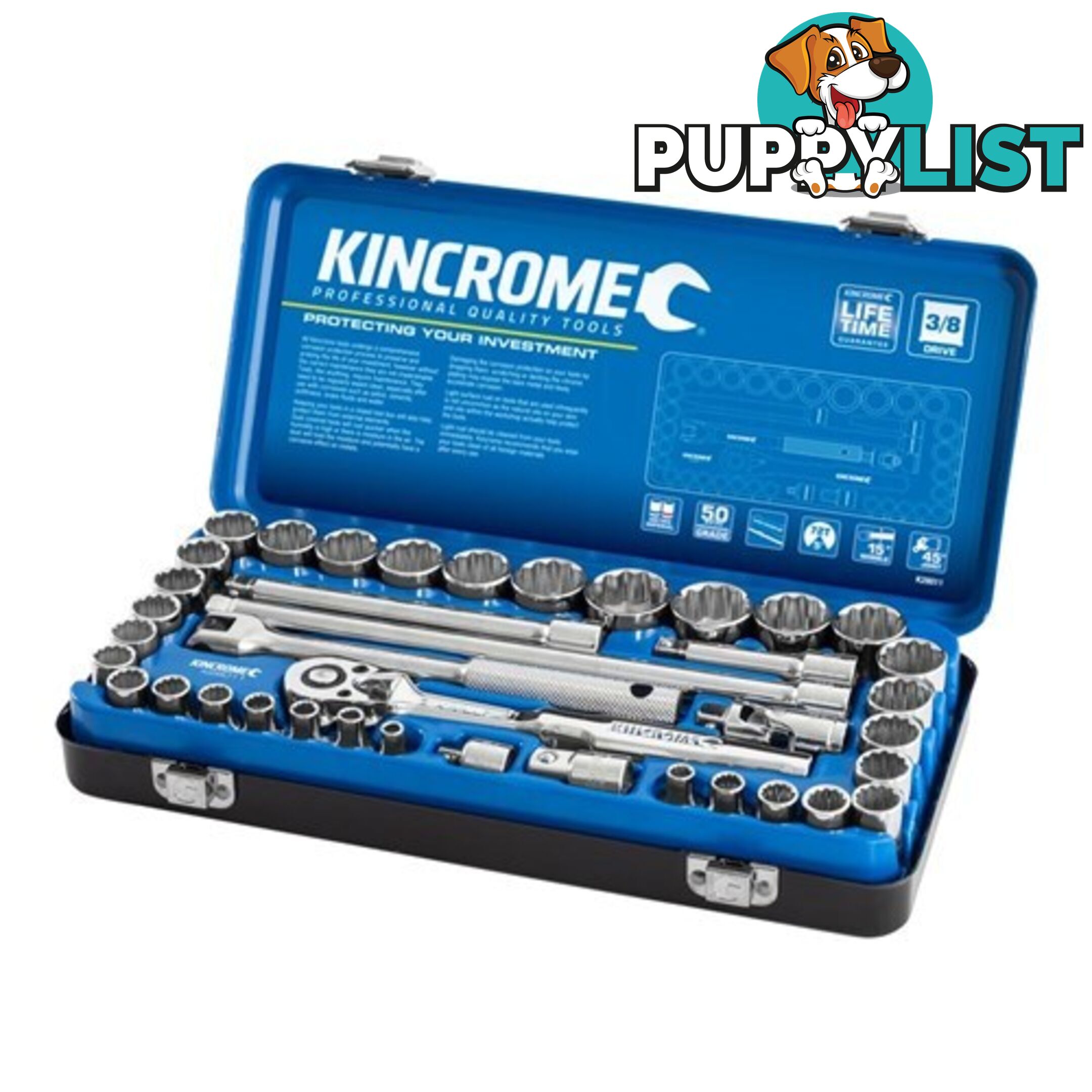 Socket Set 39 Piece 3/8" Drive - Metric & Imperial K28011 Kincrome