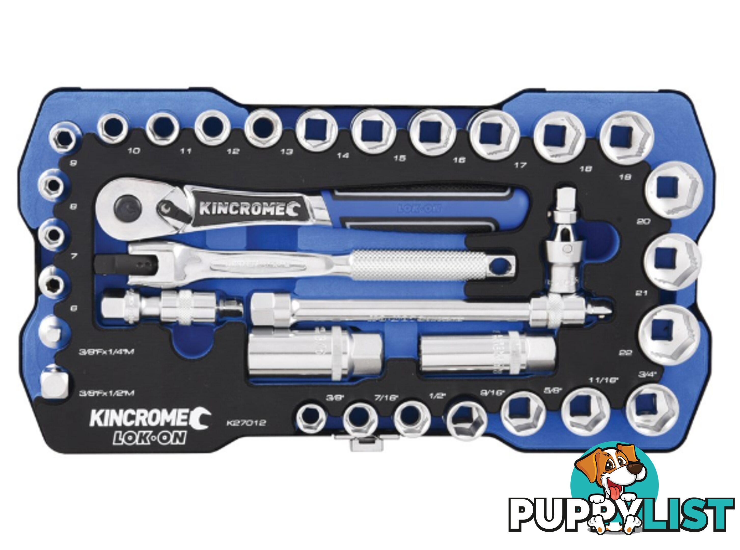 Socket Set 33 Piece 3/8" Drive - Metric & Imperial Kincrome K27012