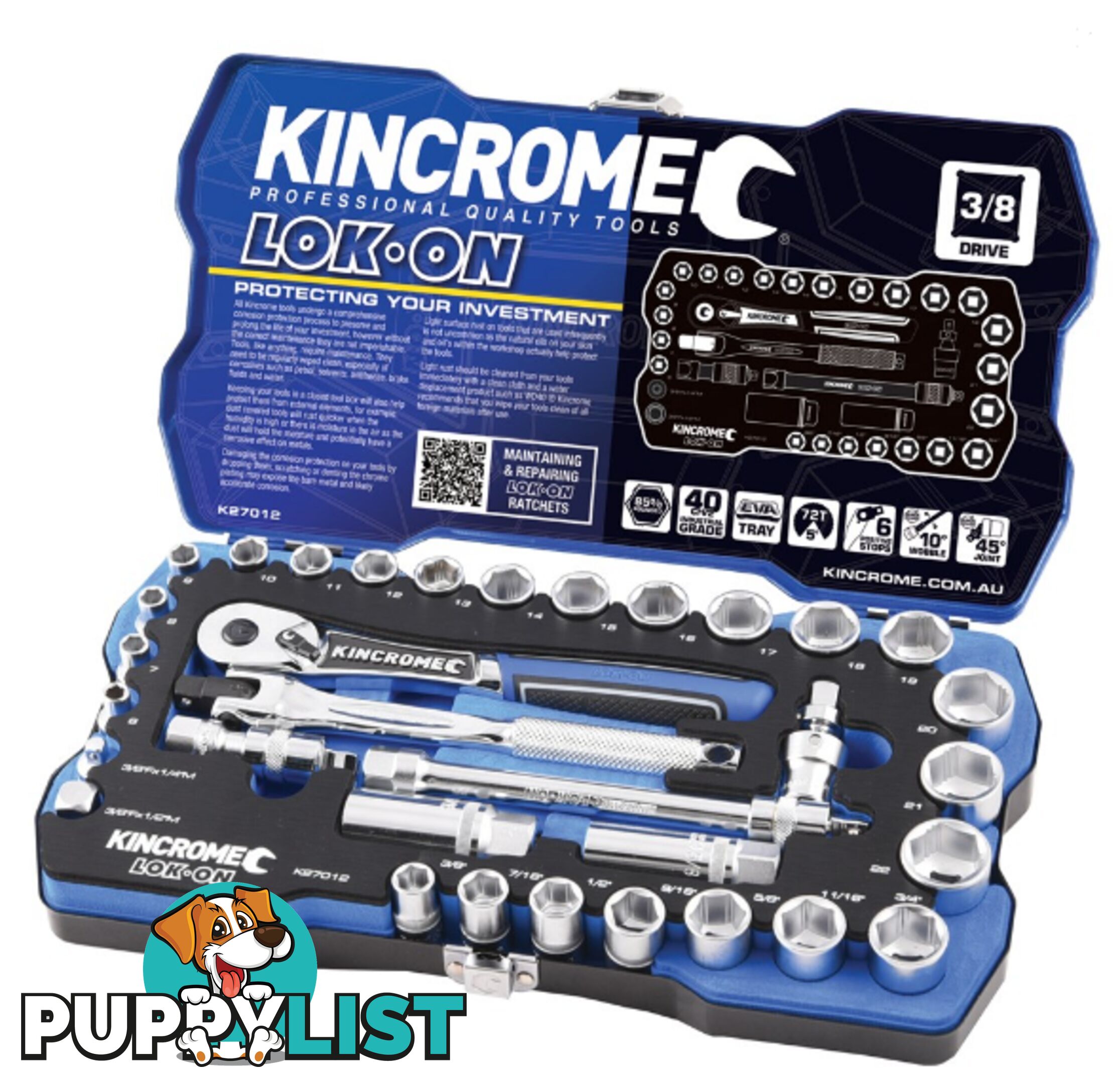 Socket Set 33 Piece 3/8" Drive - Metric & Imperial Kincrome K27012