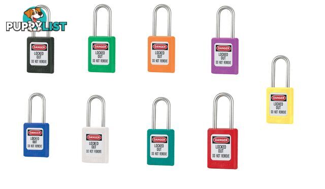 Global Zenex Thermoplastic Safety Padlocks 35mm X 38mm Masterlock S31_