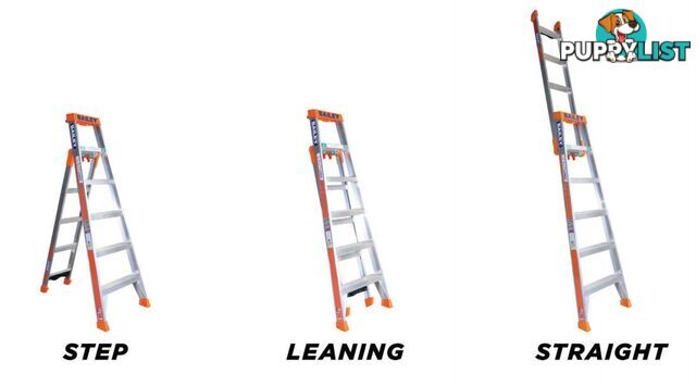 Aluminium Ladder 2.4 Metres Multipurpose Step/Leaning/Straight Bailey FS13864