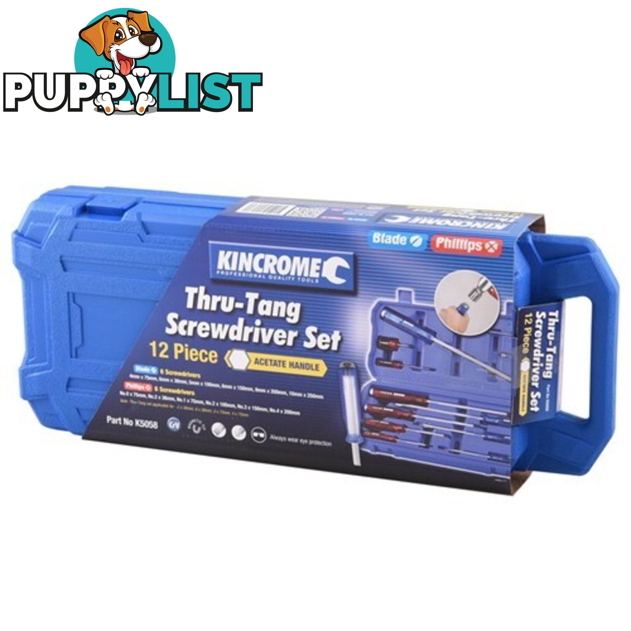 THRU-TANG SCREWDRIVER SET 12 PIECE Kincrome K5058