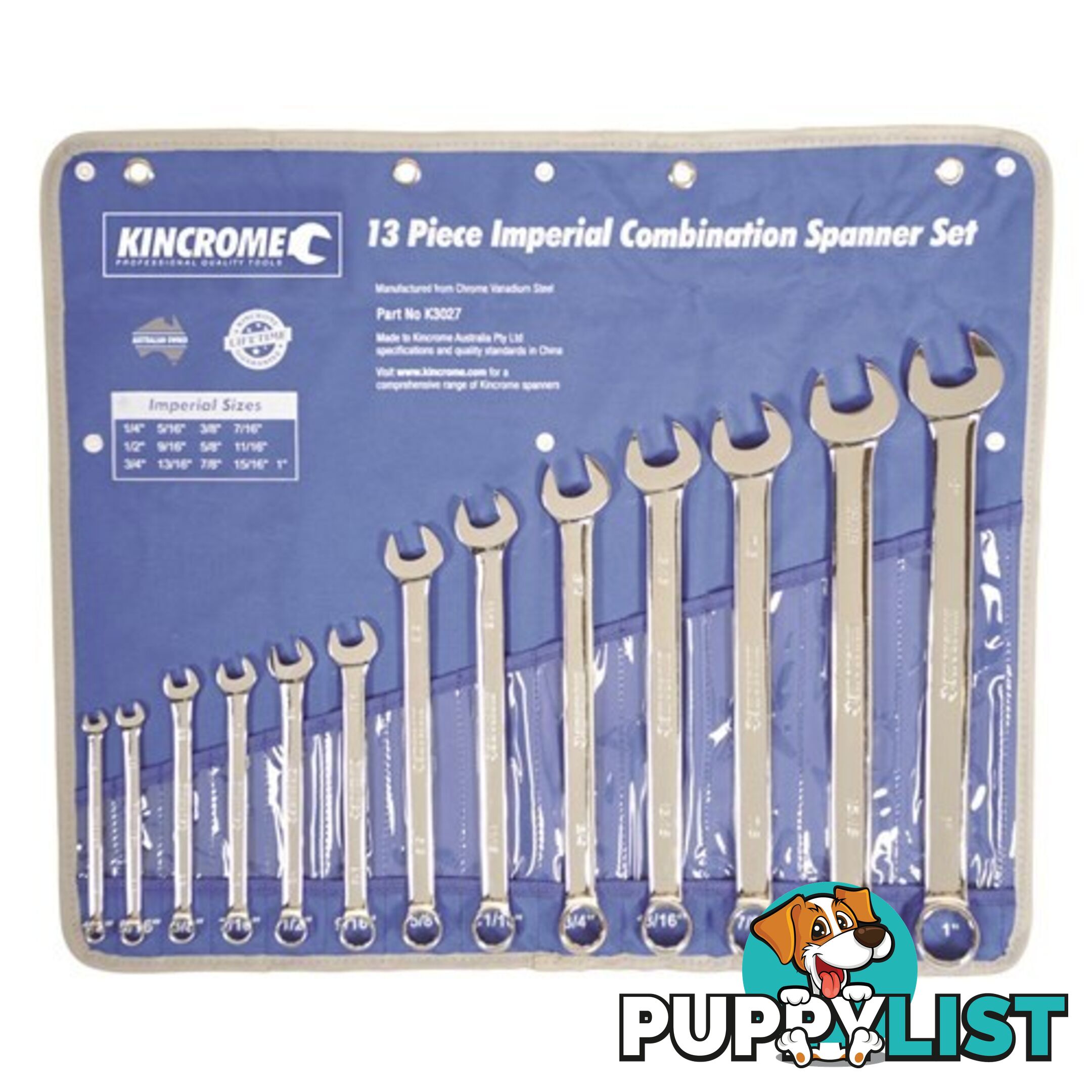 Combination Spanner Set 13 Piece Kincrome K3027