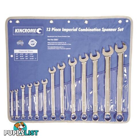 Combination Spanner Set 13 Piece Kincrome K3027