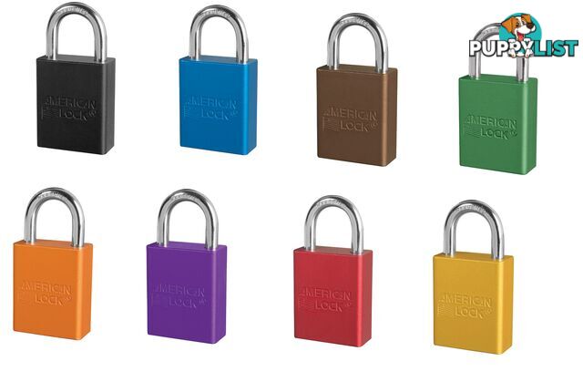 Anodized Aluminum Safety Padlock 38mm X 25mm Masterlock A1105_