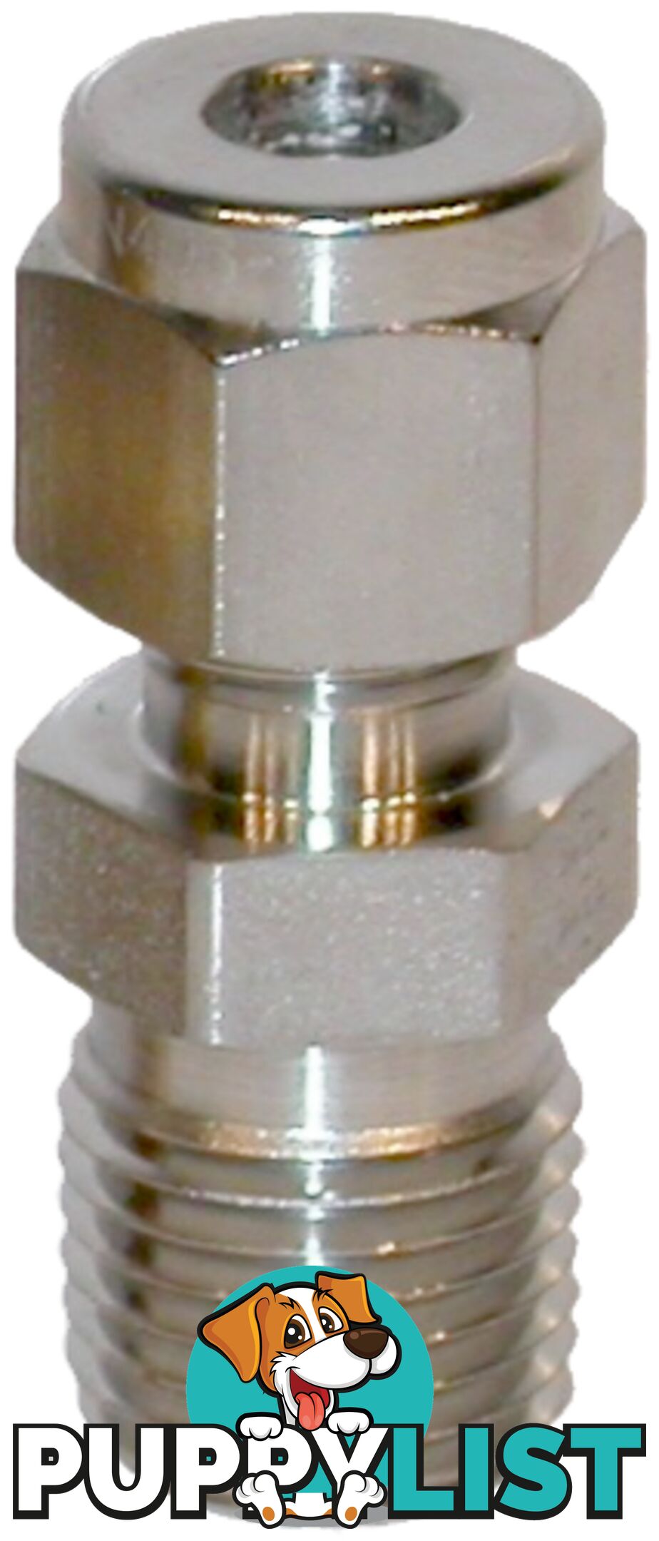 Compression Fitting Stainless Steel 1/4" NPT M - 1/4" Tube