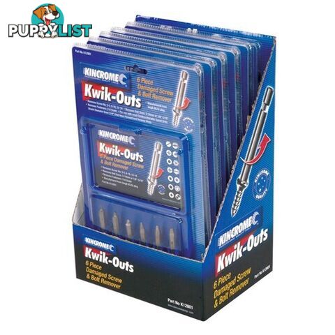 Kwik-Outs Damaged Screw & Bolt Remover 6 Piece Kincrome K12001