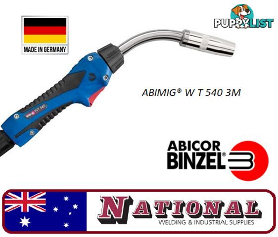 Mig Torch Water Cooled Abimig WT540 3 Metres Binzel 788.0122.1