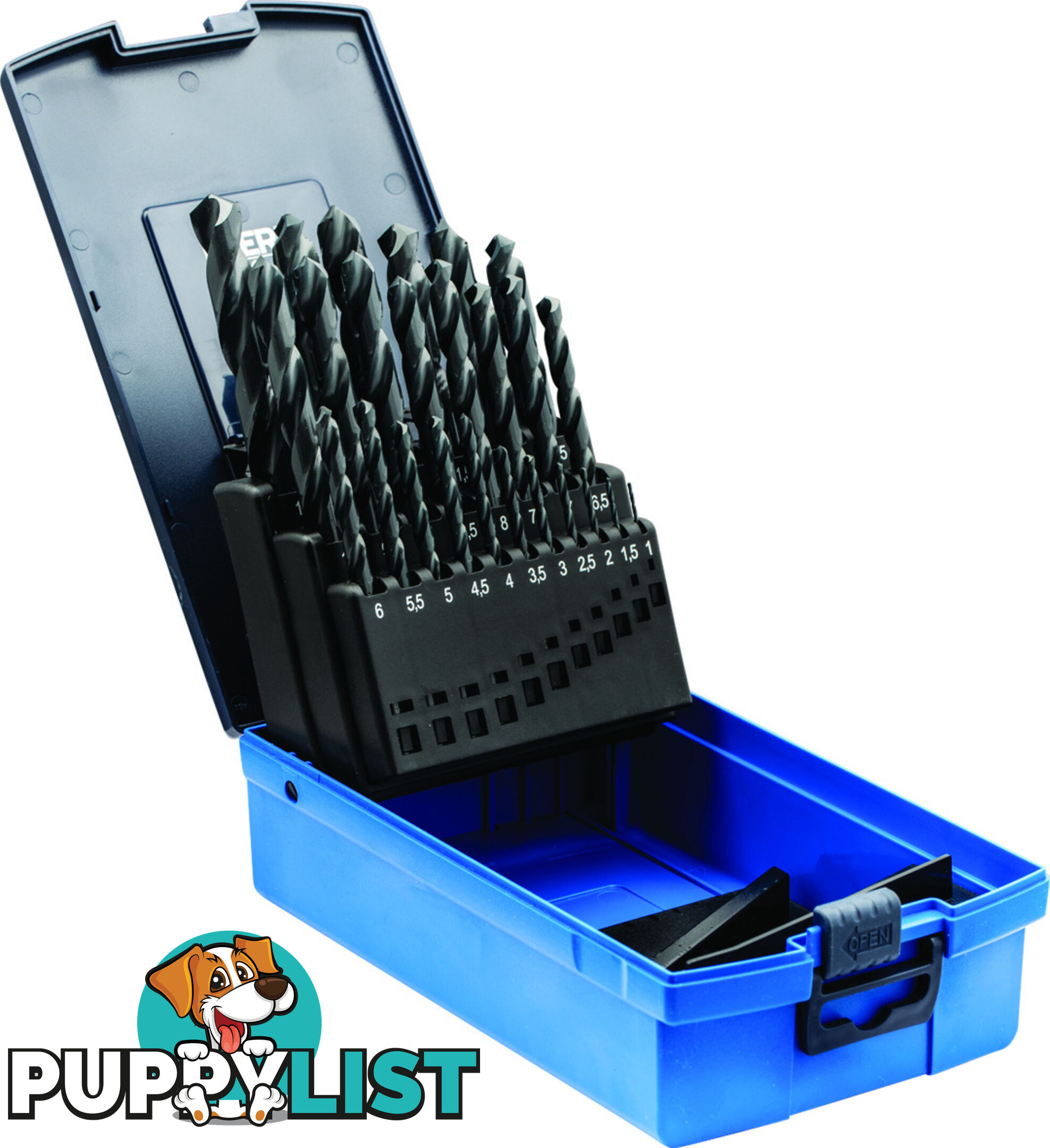 Drill Bit Set HSSG Sizes 1.0mm-13.0mm 25 Piece Pferd 25203702