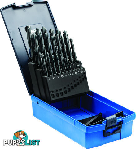 Drill Bit Set HSSG Sizes 1.0mm-13.0mm 25 Piece Pferd 25203702