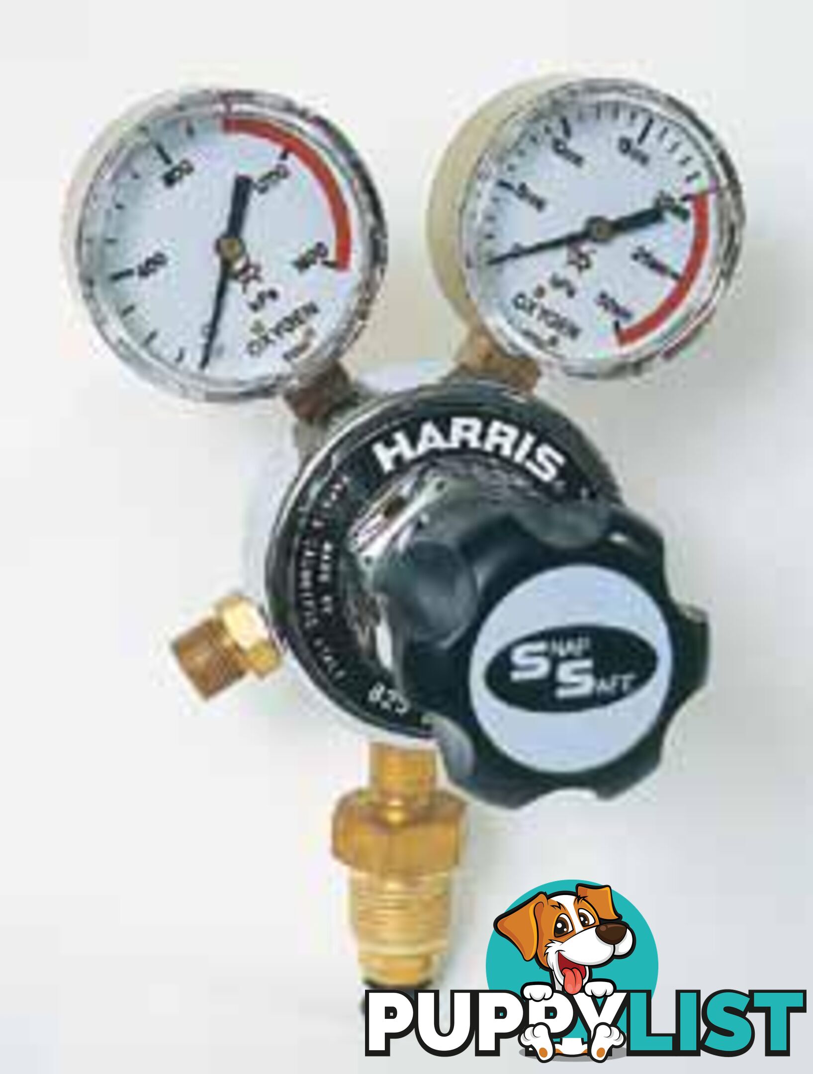 Harris Model 825 Hydrogen reg, Vertical inlet, 0-1000kpa