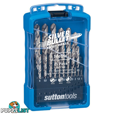 Drill D101 MTLSM2 Set 19Pce Jobber HSS 1.0 - 10.0 x 0.5mm Sutton Tool D101MTLSM2