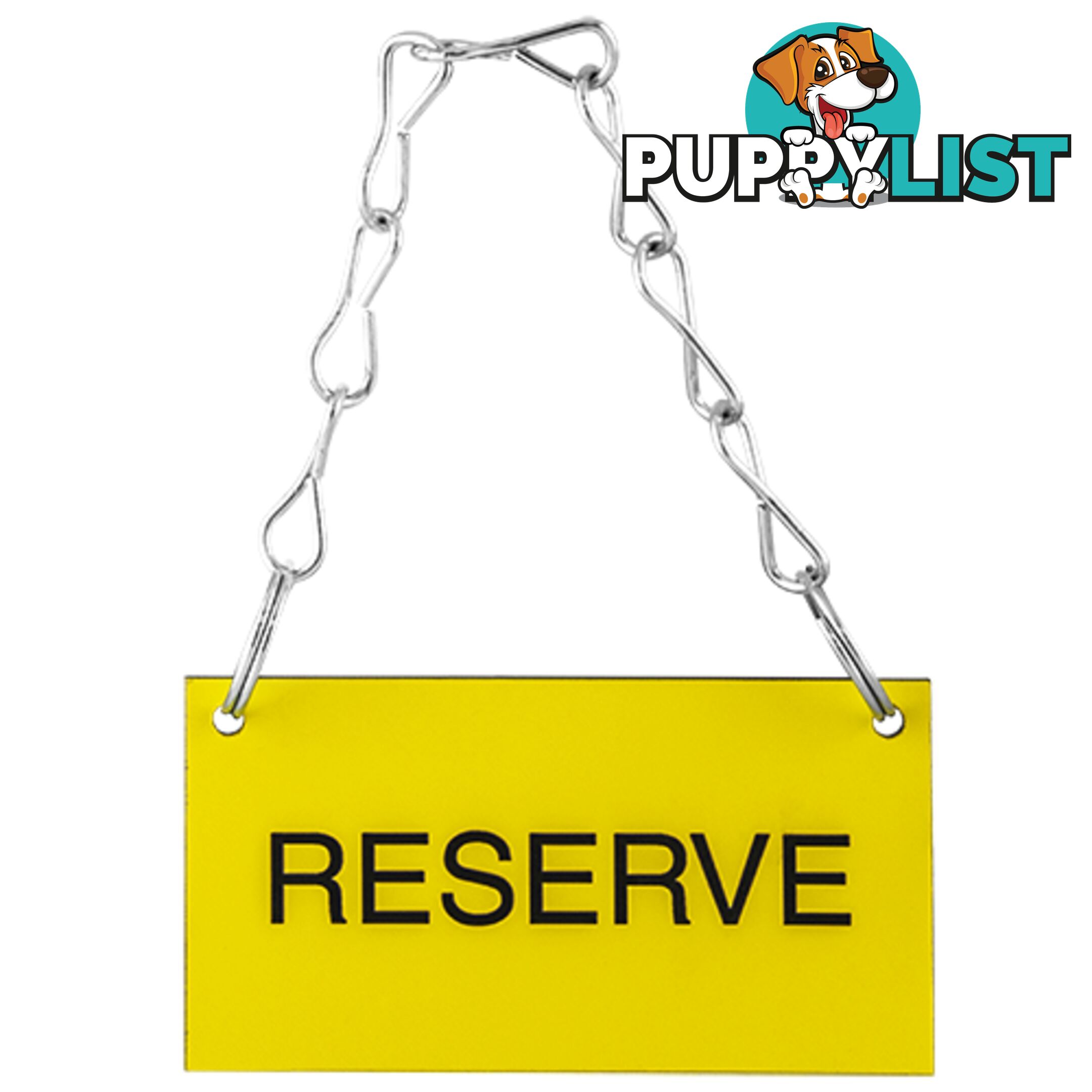 Sign "RESERVE" With Chain 10 yr Outdoor Life Tesuco W-MANLAB-06