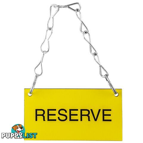 Sign "RESERVE" With Chain 10 yr Outdoor Life Tesuco W-MANLAB-06