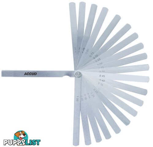 150mm Feeler Gauge 20 Leave Set Accud AC-913-100-20