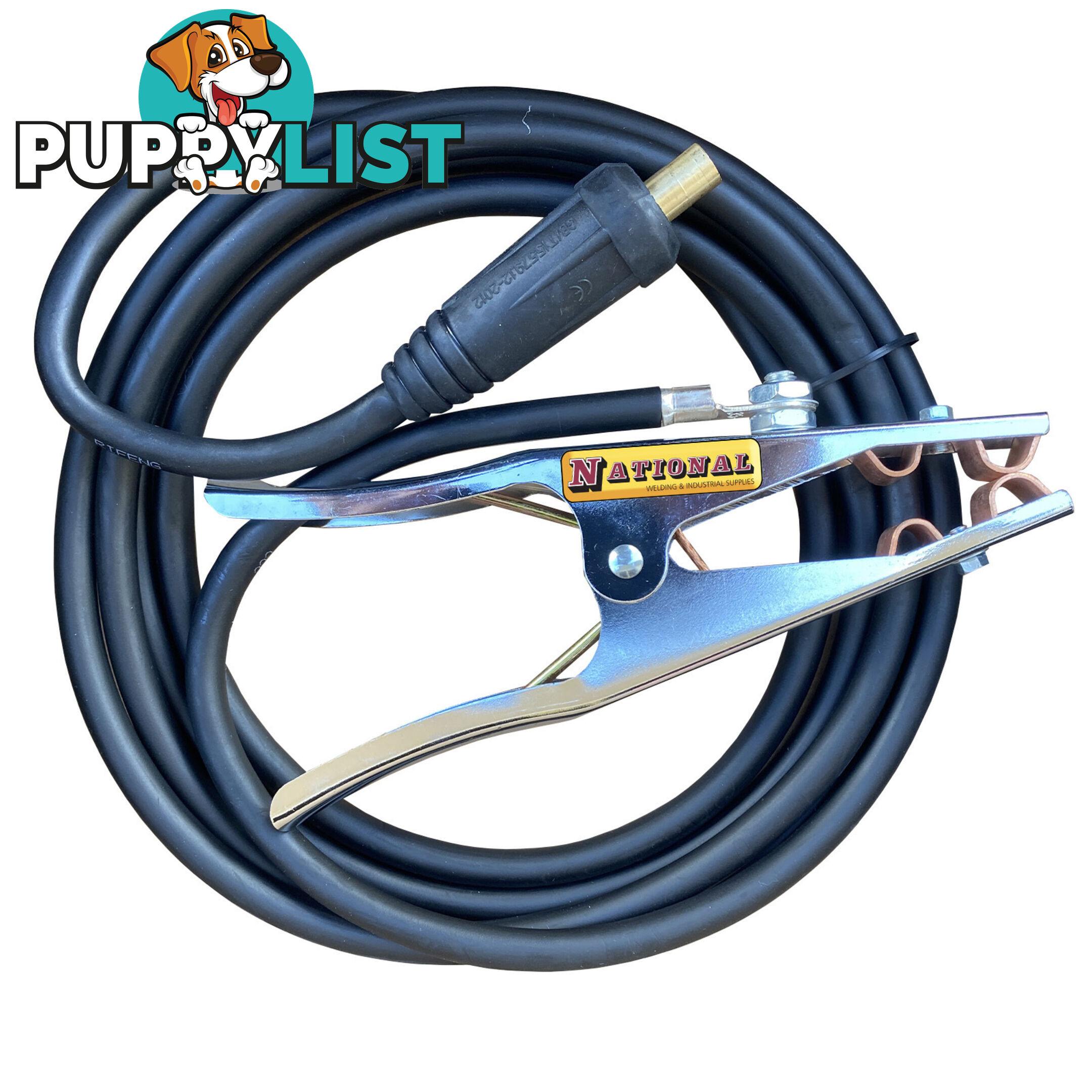 Earth Lead 35 mm Sq ZW35 4 Meters 35/50 Dinse Connector 300 Amps Earth Clamp EL354