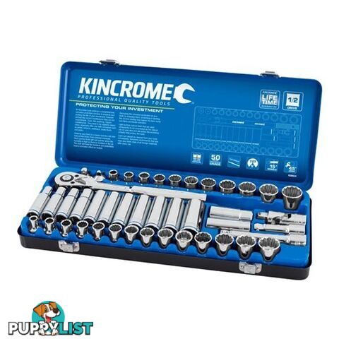 Socket Set 45 Piece 1/2" Drive - Metric & Imperial Kincrome K28024