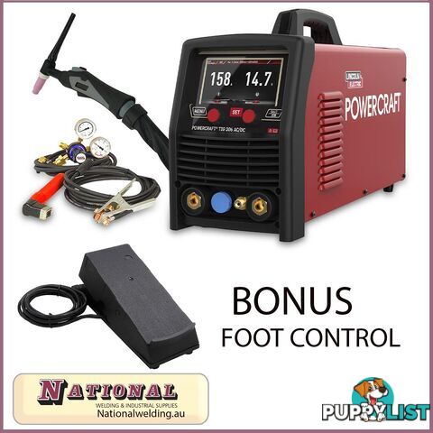 Lincoln Powercraft 206 AC/DC TIG Welder 200Amps 240V/10 Amps With Bonus Foot Control K69079-1P