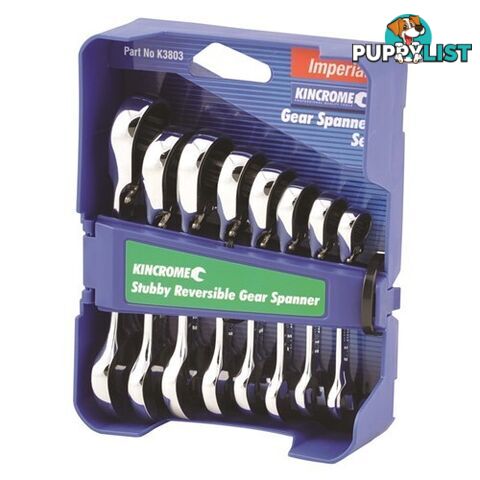 Combination Stubby Gear Spanner Set 8 Piece kincrome K3803