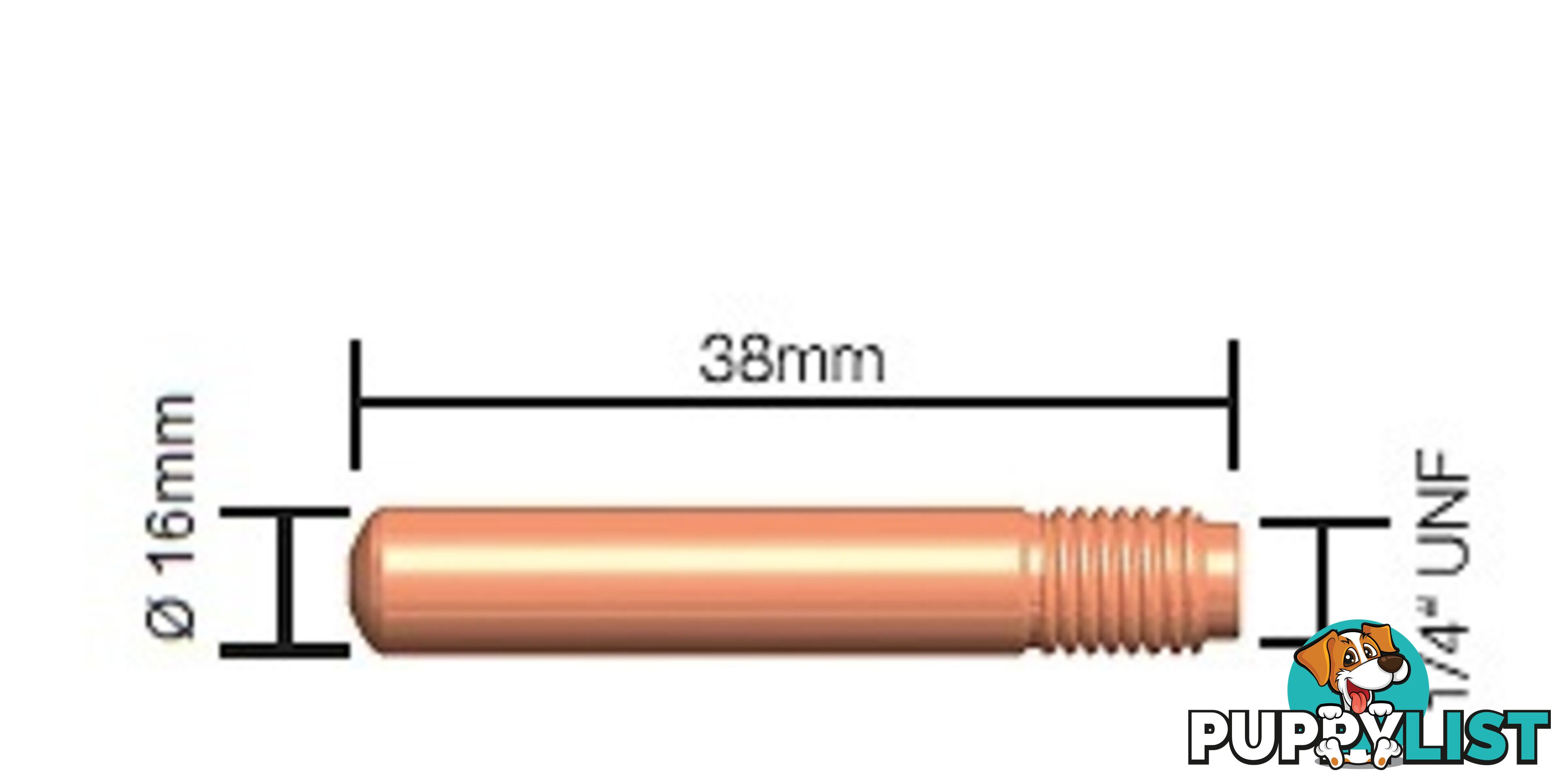 1.6mm Contact Tip Standard Duty Tweco Style 4 14-116 Pkt : 10