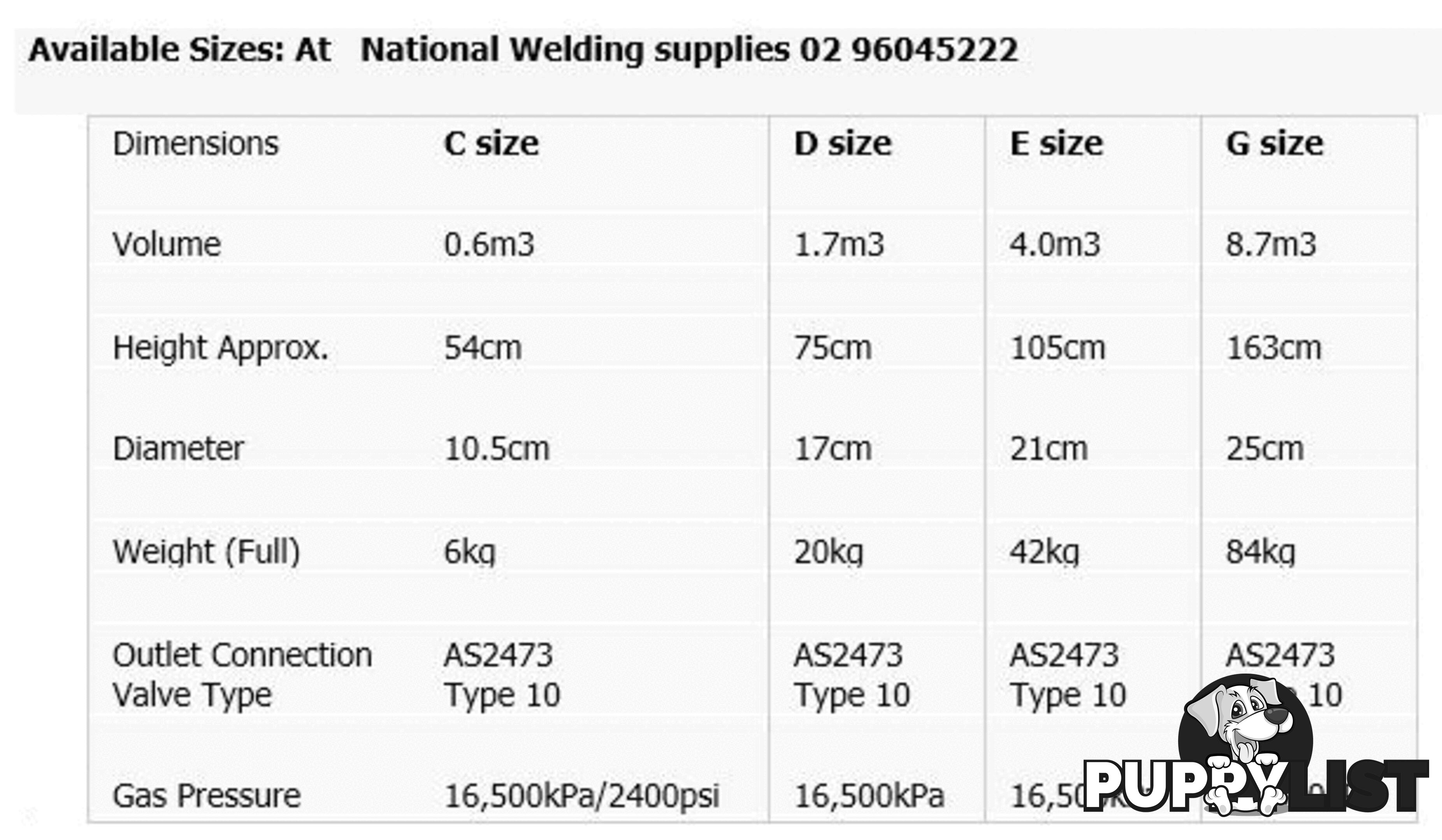 Size D 100% Pure Argon Gas Refill (No Cylinder) GasArD-re