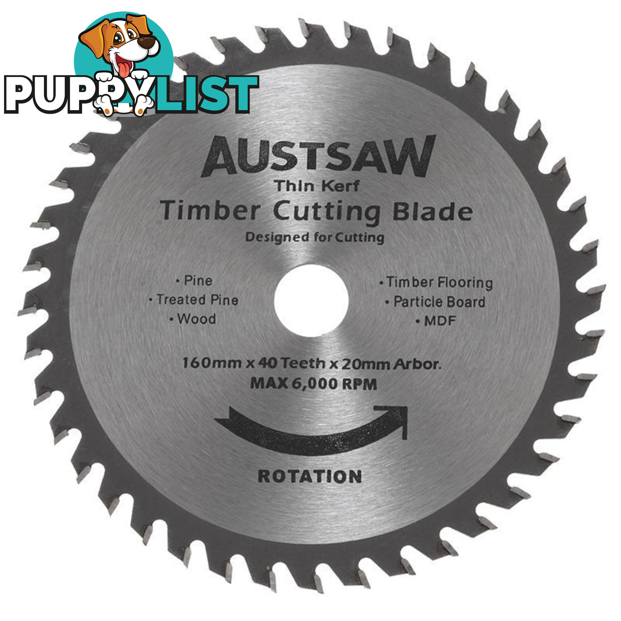 Thin Kerf Timber Blade Austsaw TBP1602040