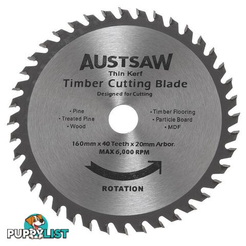 Thin Kerf Timber Blade Austsaw TBP1602040