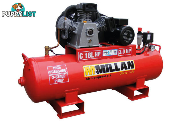 C16L McMillan 16CFM 240V Compressor on 125L Tank