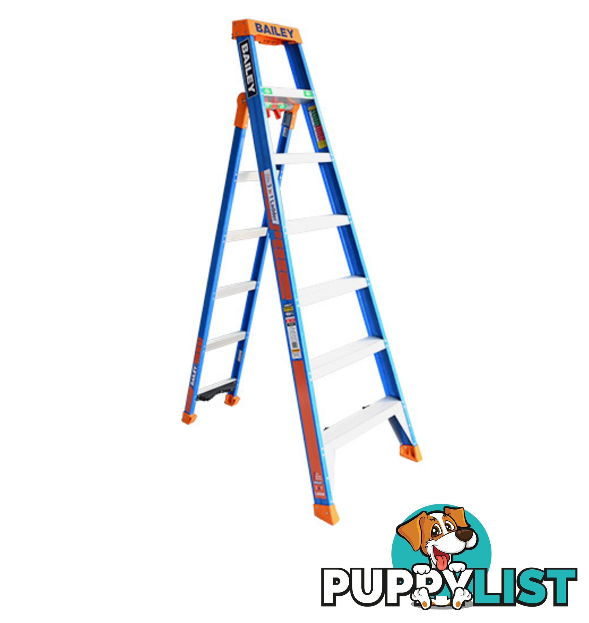 Fibreglass Ladder 2.4 Metres Multipurpose Step/Leaning/Straight Bailey FS13886