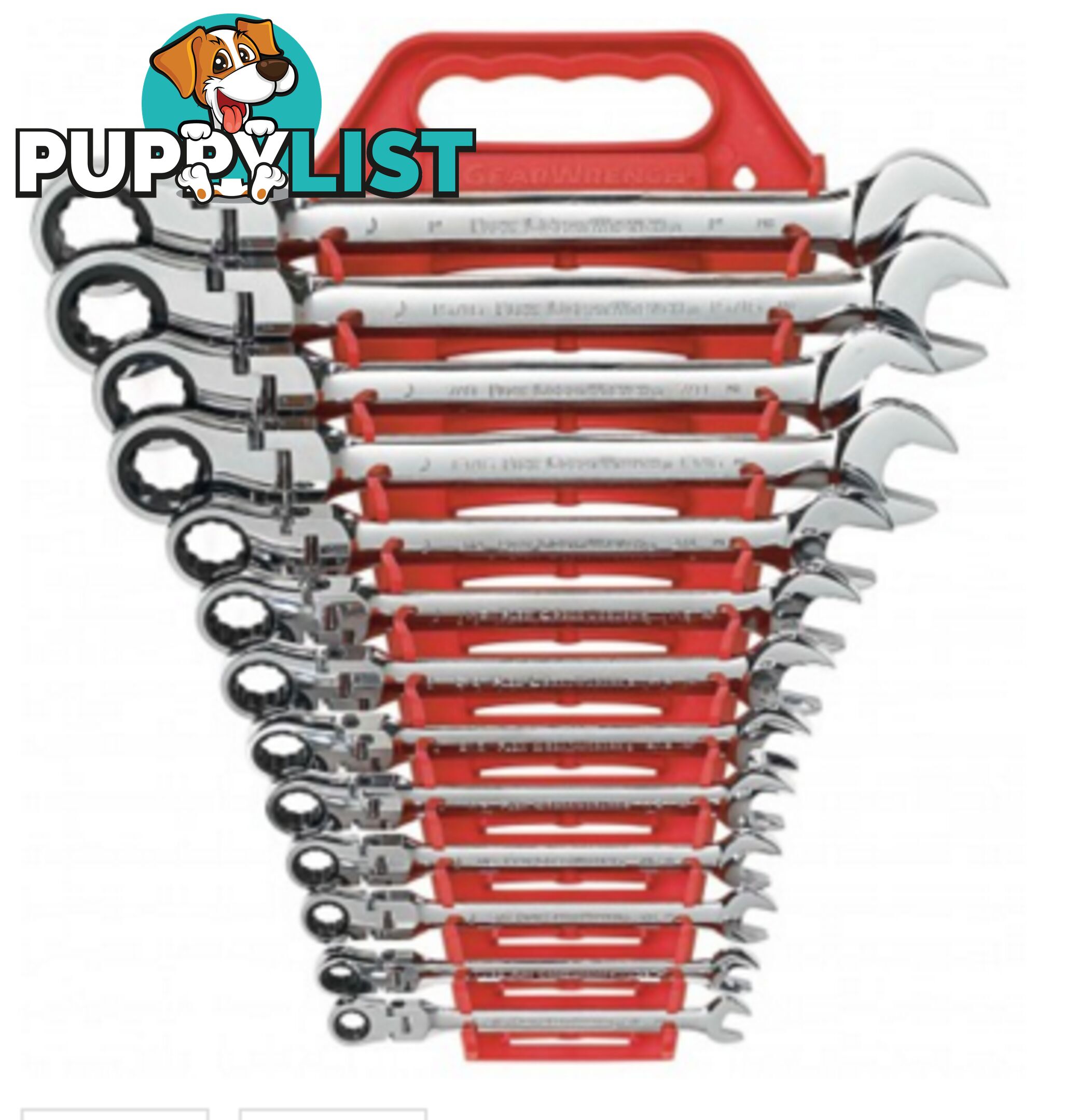 Flexible Combination Ratcheting Wrench Set 13 Piece 9702D