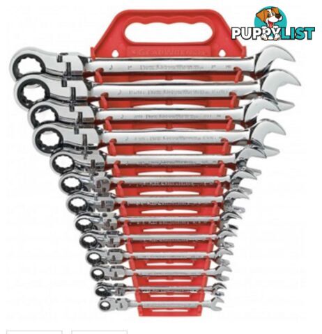 Flexible Combination Ratcheting Wrench Set 13 Piece 9702D