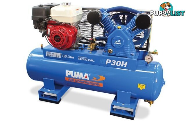 Air Compressor Electric Start 125 Litres Honda Petrol Puma PU P30H ES