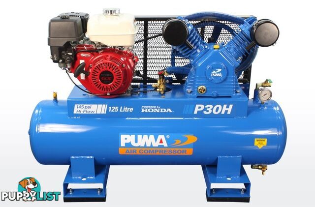 Air Compressor Electric Start 125 Litres Honda Petrol Puma PU P30H ES