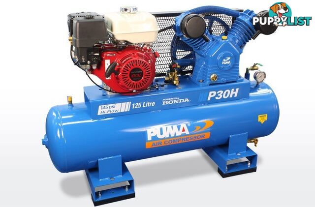 Air Compressor Electric Start 125 Litres Honda Petrol Puma PU P30H ES