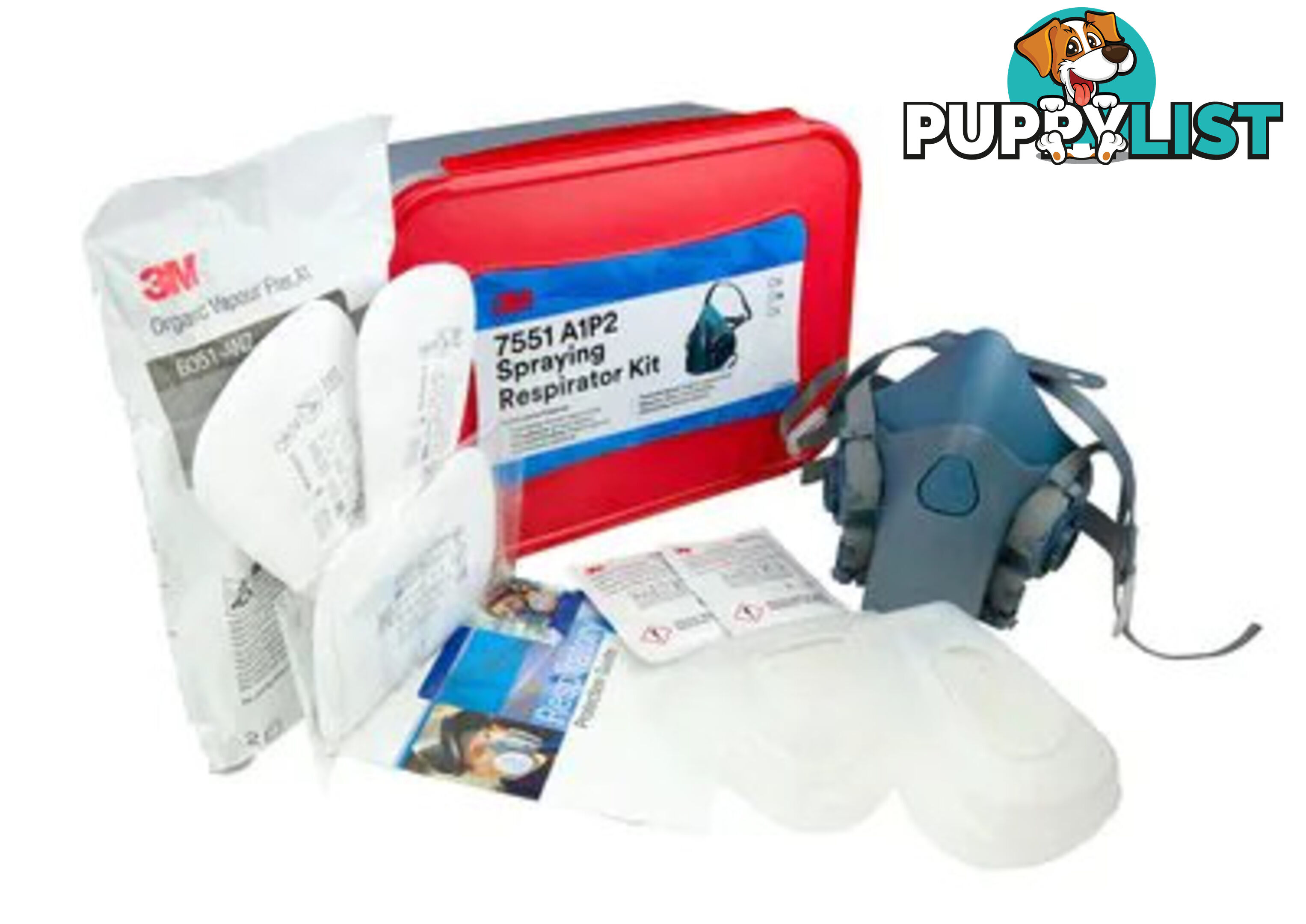 Kit respirator spraying medium 7551 A1P2