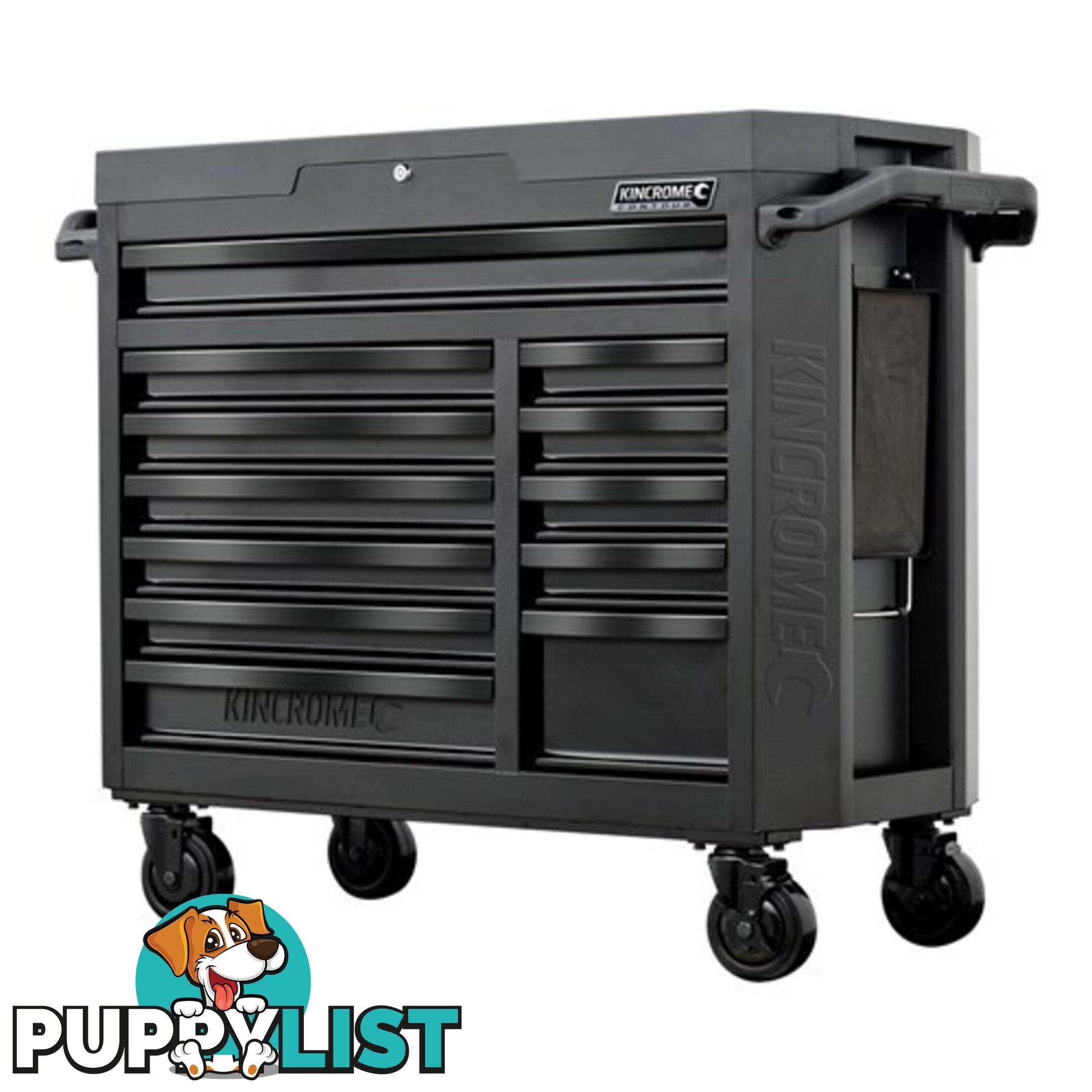 ContourÂ® Wide Tool Trolley 12 Drawer Black Series Kincrome K7542