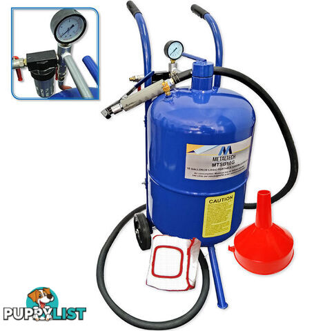 10 Gallon 38 Litres Portable Sand Blasting Kit MTSB10G