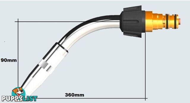 Swan Neck 360mm WT540 Binzel 788.0095.1 Water Cooled 788.0095.1