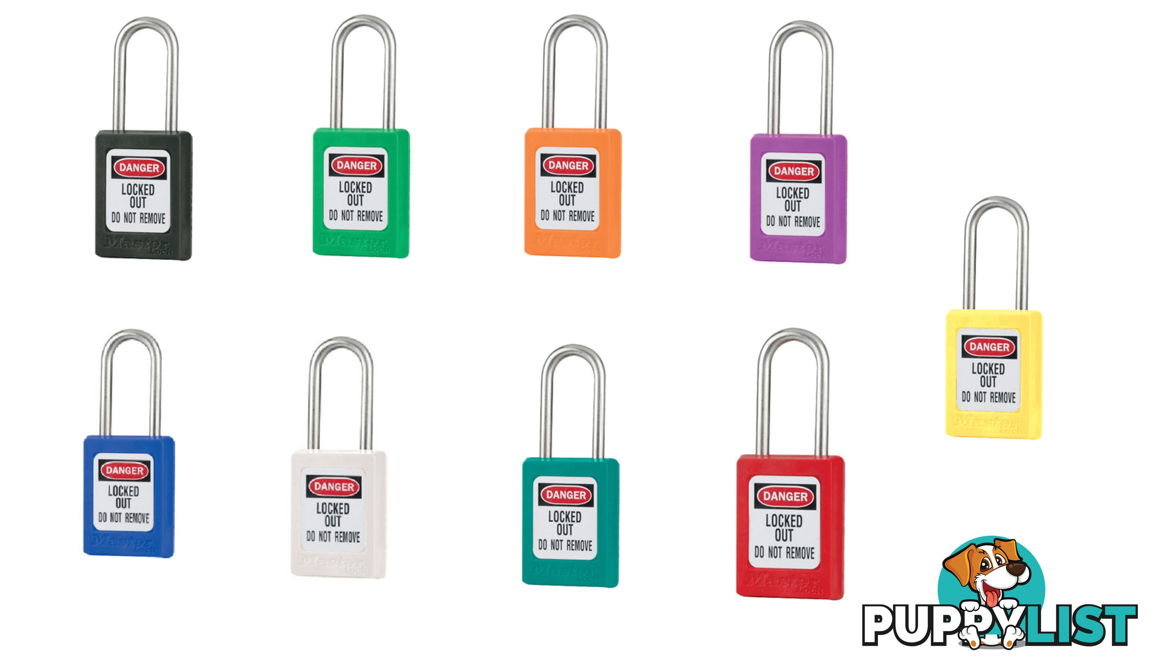 Global Zenex Thermoplastic Safety Padlocks 35mm X 38mm Masterlock S31_