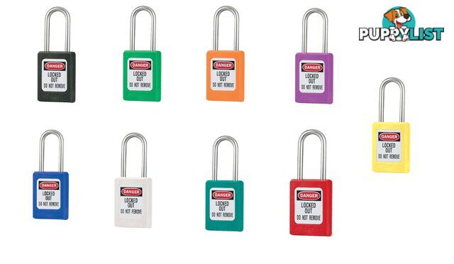 Global Zenex Thermoplastic Safety Padlocks 35mm X 38mm Masterlock S31_