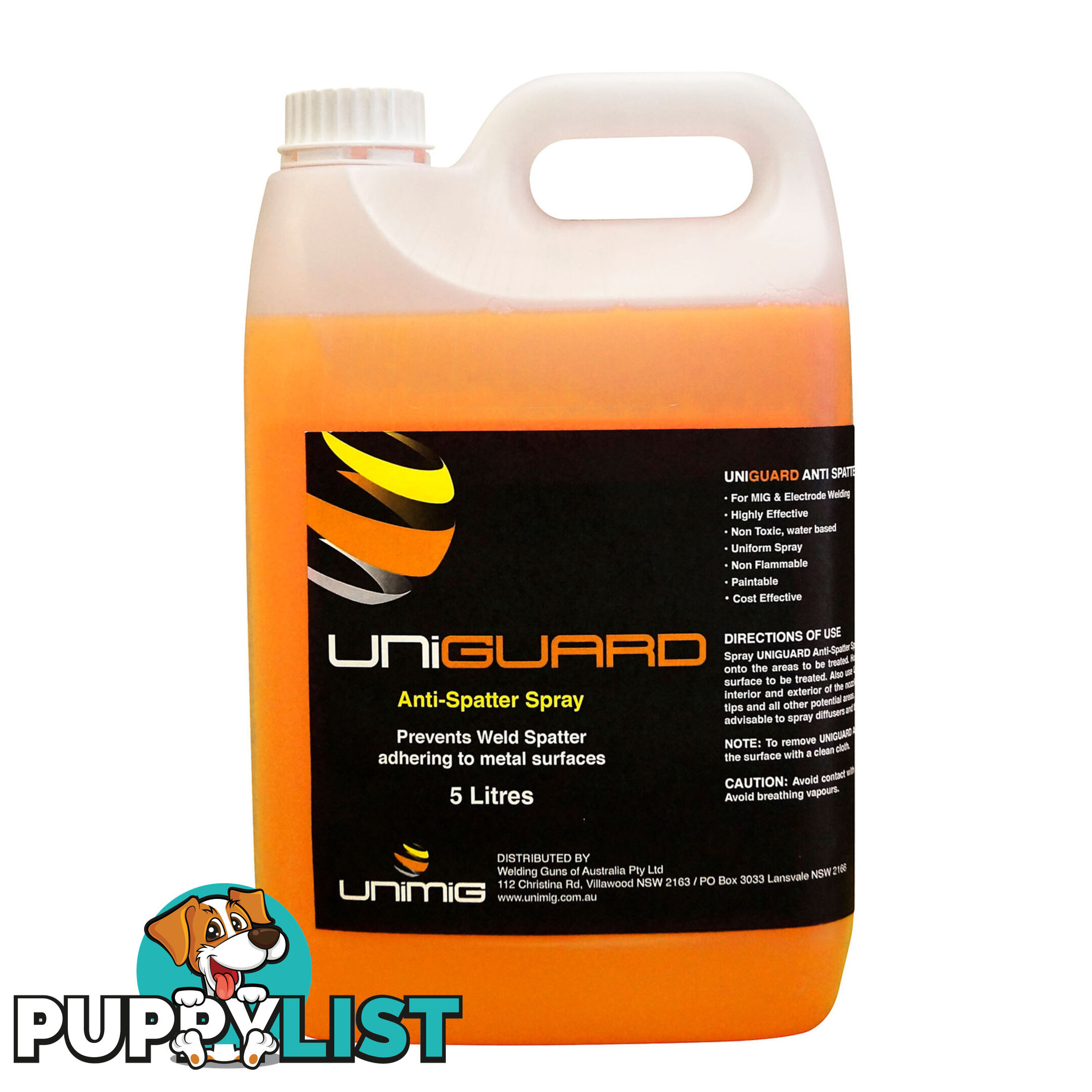 Anti Spatter Spray Water Based 5 Litres Unimig UNIGUARD5